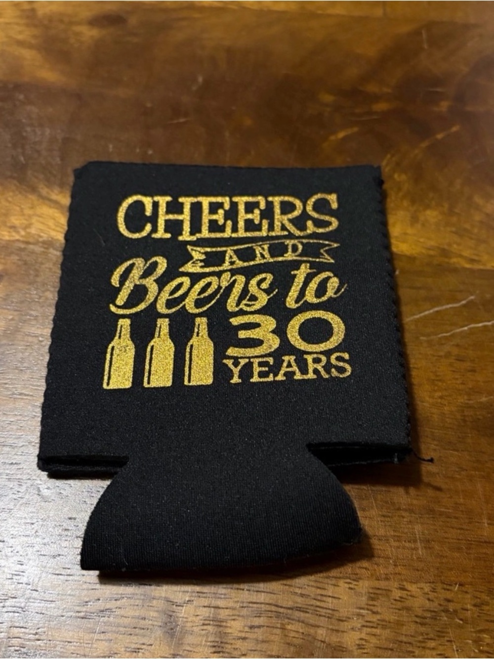 Cheers and Beers to 30 Years Black Gold Can Cooler